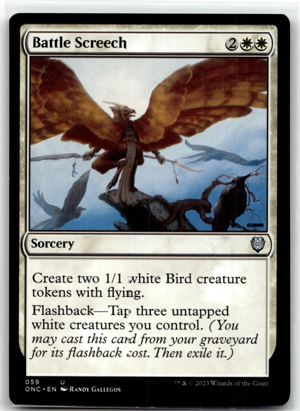 Battle Screech 59 Commander: Phyrexia: All Will Be One Magic: The Gathering NM