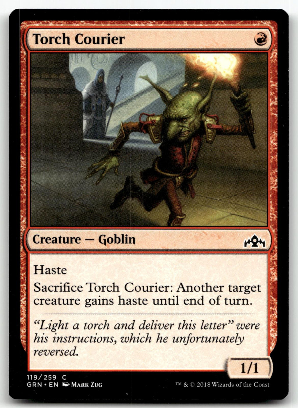 Torch Courier 119 Common Guilds of Ravnica Magic: The Gathering Near Mint