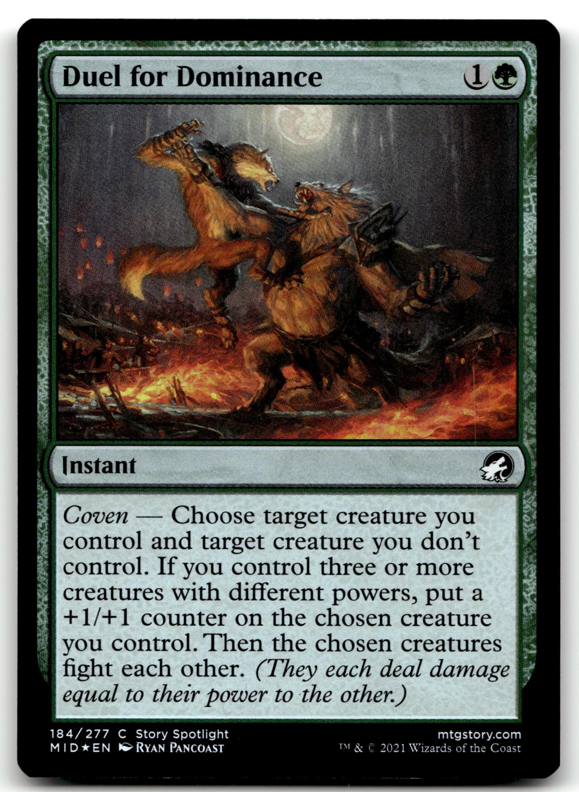 Duel for Dominance 184 Innistrad: Midnight Hunt Magic: The Gathering Foil NM