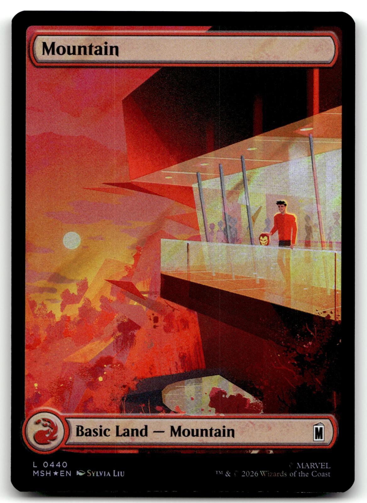 Mountain (0440) (Surge Foil) 440 Holo Marvel Super Heroes Magic: The Gathering 