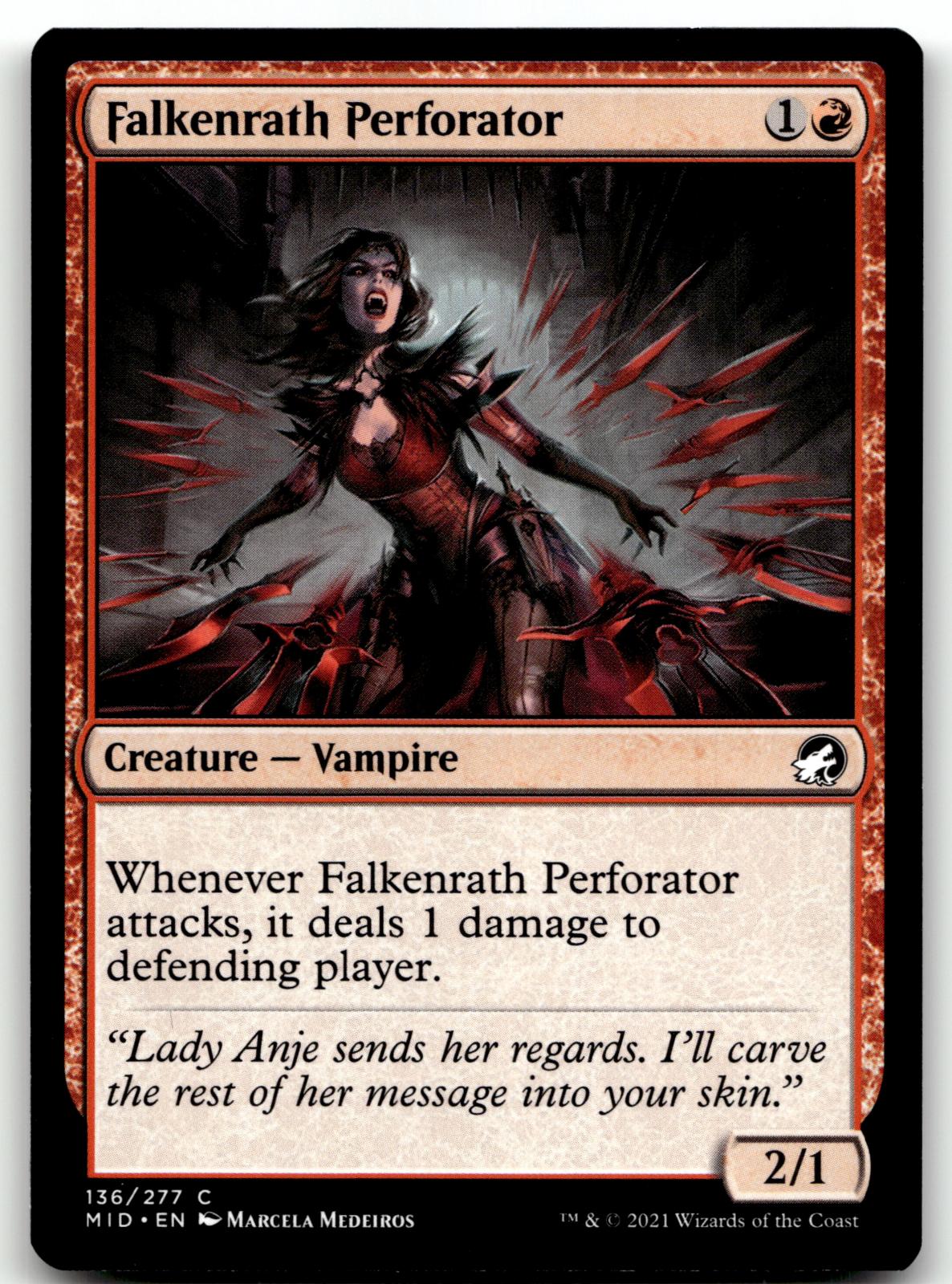 Falkenrath Perforator 136 Innistrad: Midnight Hunt Magic: The Gathering NM