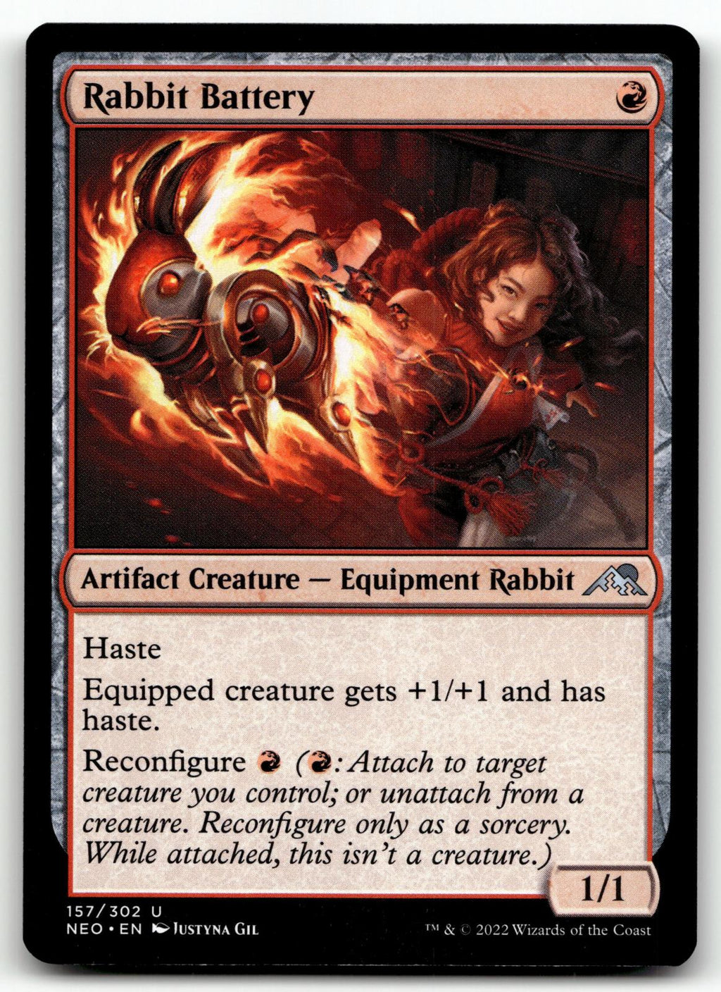 Rabbit Battery 157 Uncommon Kamigawa: Neon Dynasty Magic: The Gathering NM