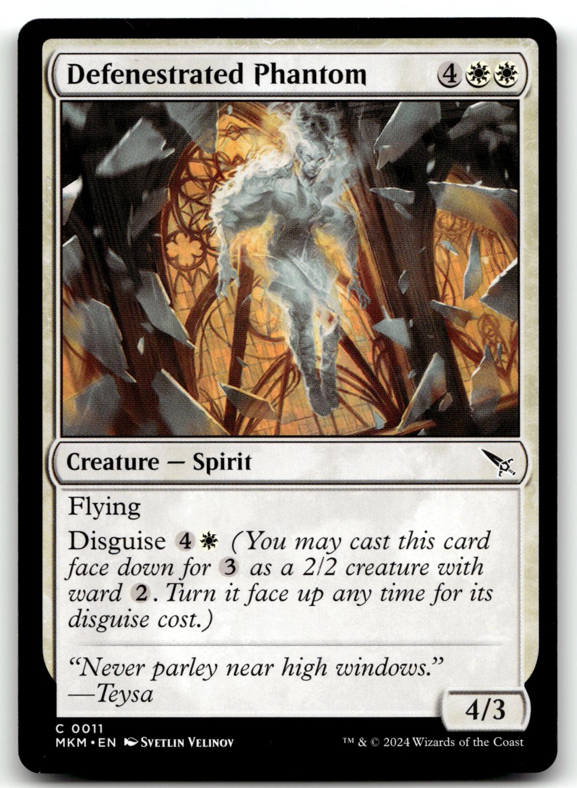 Defenestrated Phantom 11 Common Murders at Karlov Manor Magic: The Gathering NM