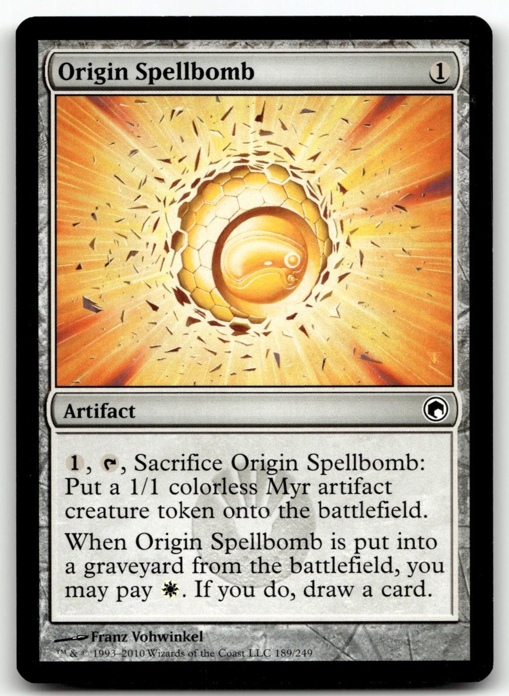 Origin Spellbomb 189 Common Scars of Mirrodin Magic: The Gathering Near Mint