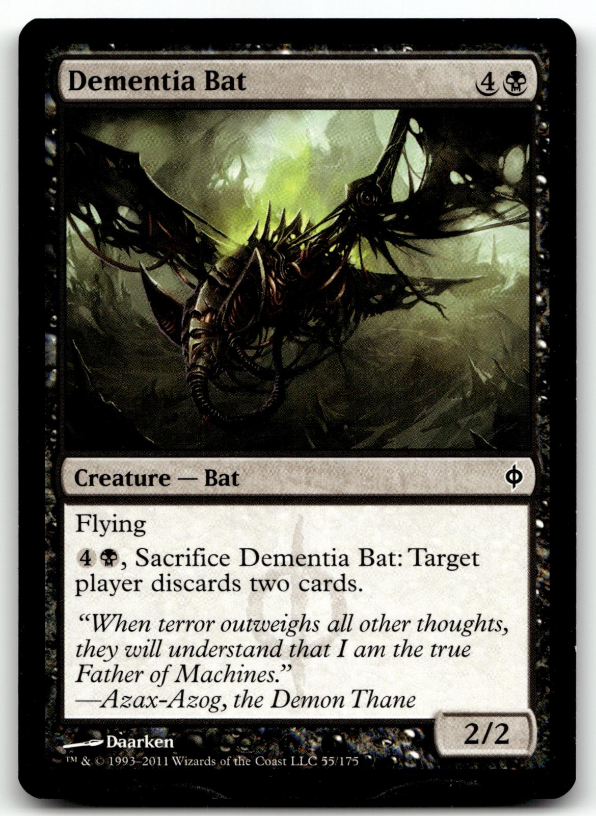 Dementia Bat 55 Common New Phyrexia Magic: The Gathering Near Mint